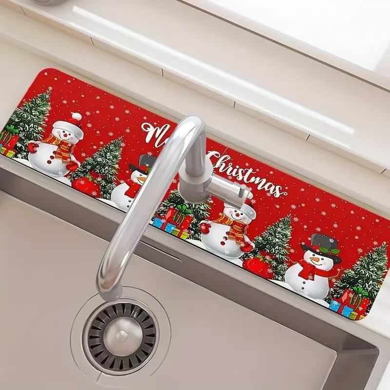 Home Bar Sink - VIKAMA Cartoon Christmas Silicoflora Bar Counter