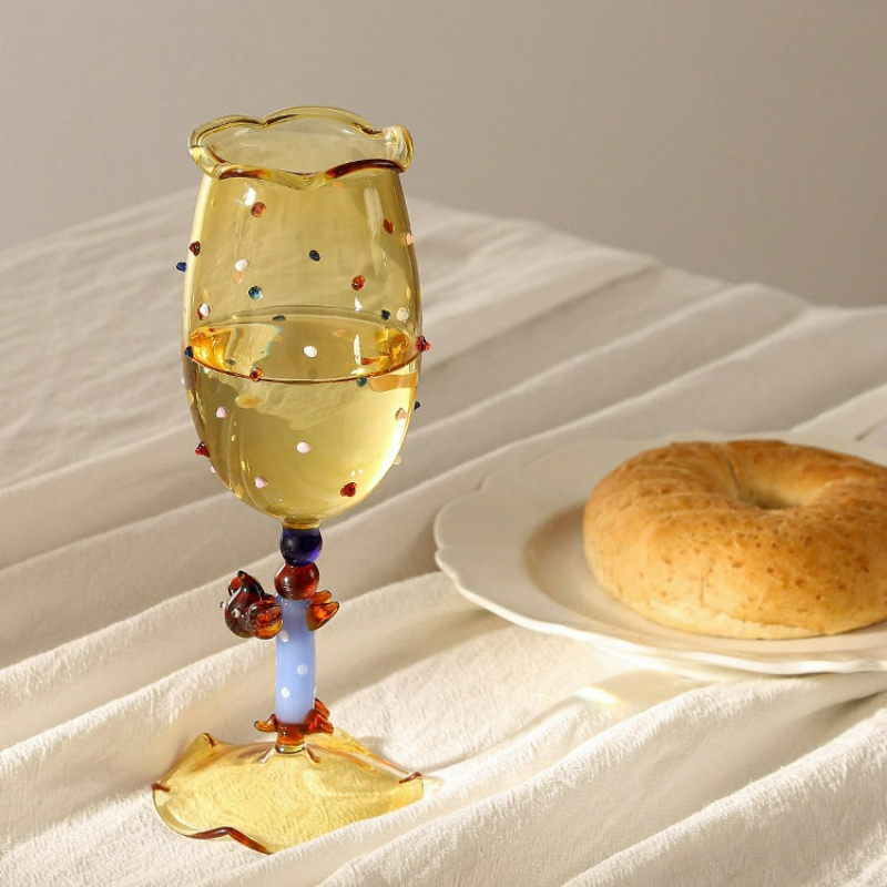 Home Bar Set - Handmade Dachshund Dog Wine Glass Cute