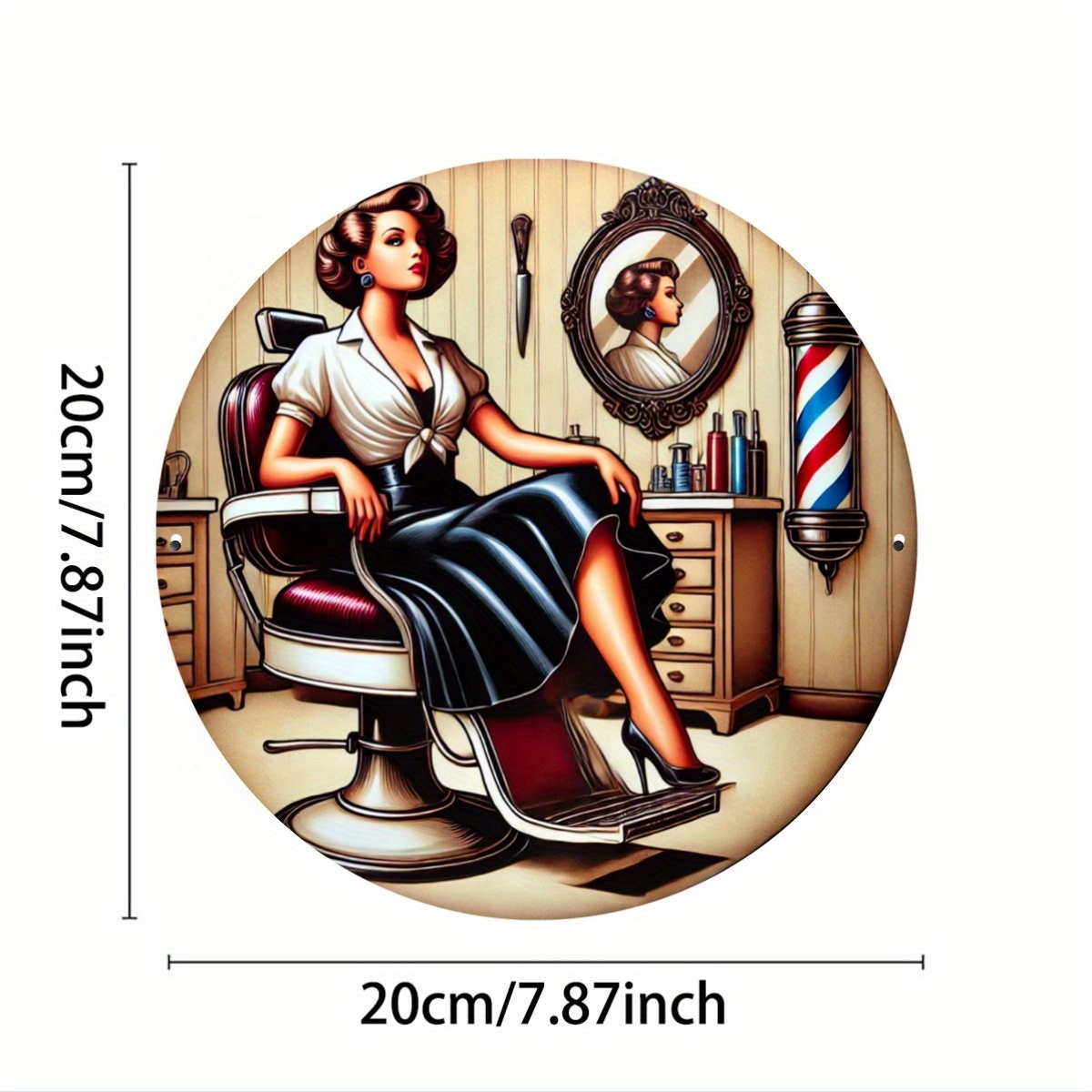 1pc Vintage Barber Shop Metal  - Home Barbershop ulasan dan harga
