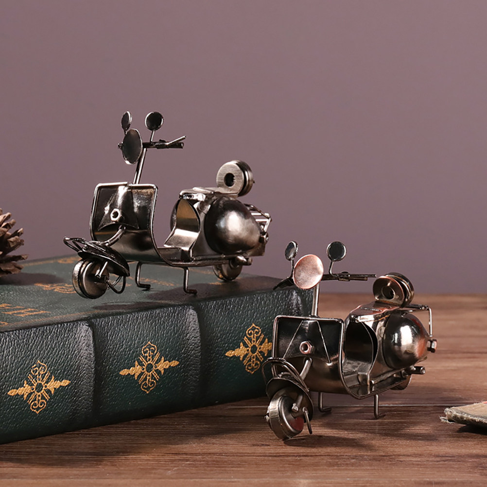 Retro Iron Motorcycle Sculptur - Home Bar Shelves ulasan dan harga