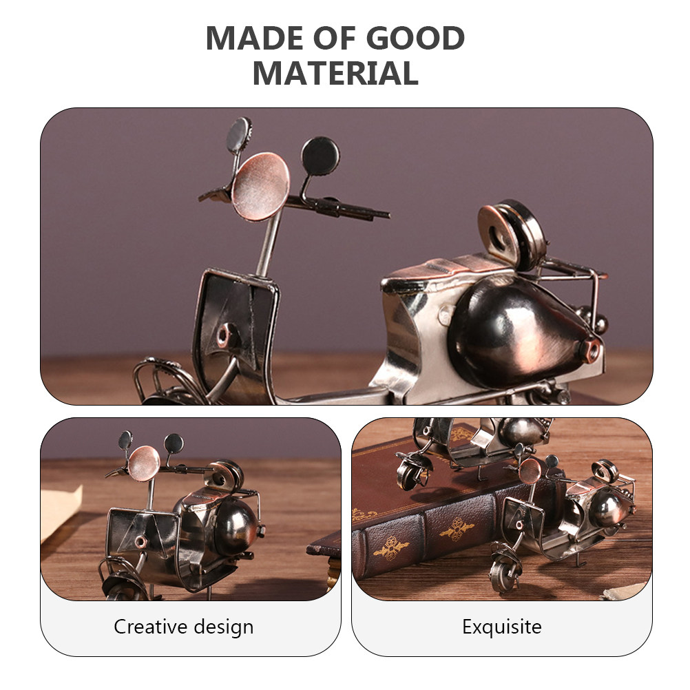 Retro Iron Motorcycle Sculptur - Home Bar Shelves ulasan dan harga