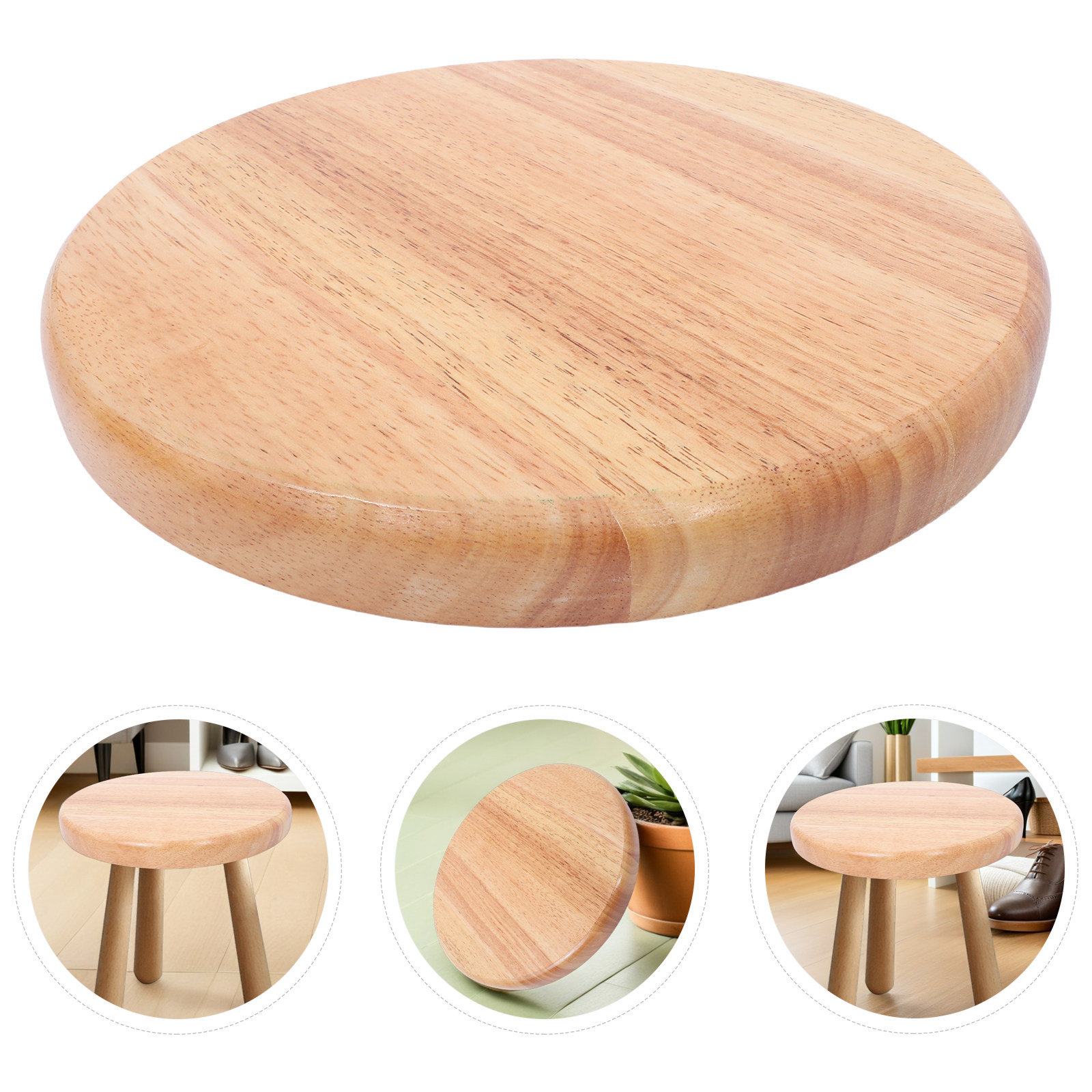 Round Wooden Stool Seat Replac - Home Bar Stools ulasan dan harga