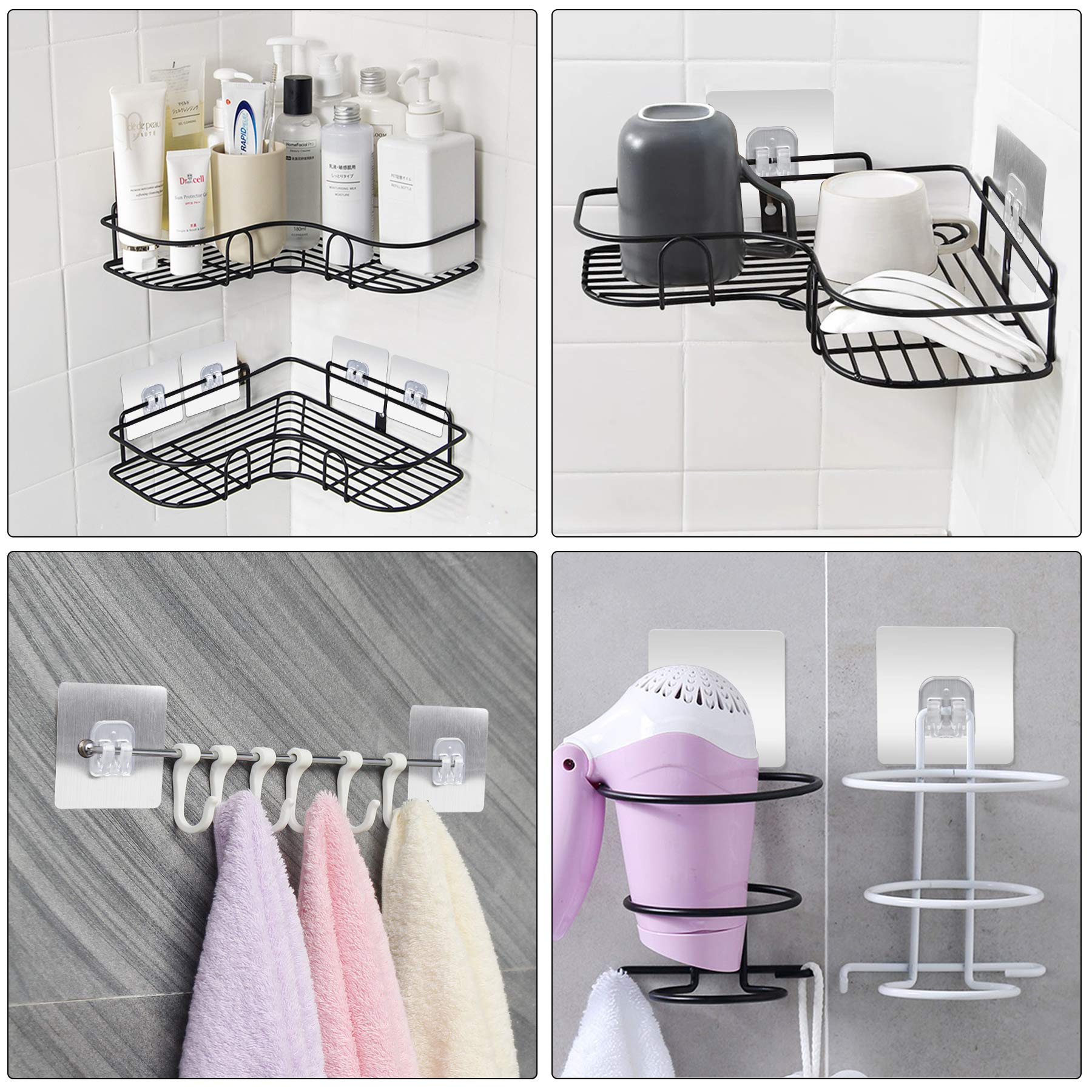 1/10pcs Corner Shower Caddy Ad - Home Bar Shelf ulasan dan harga