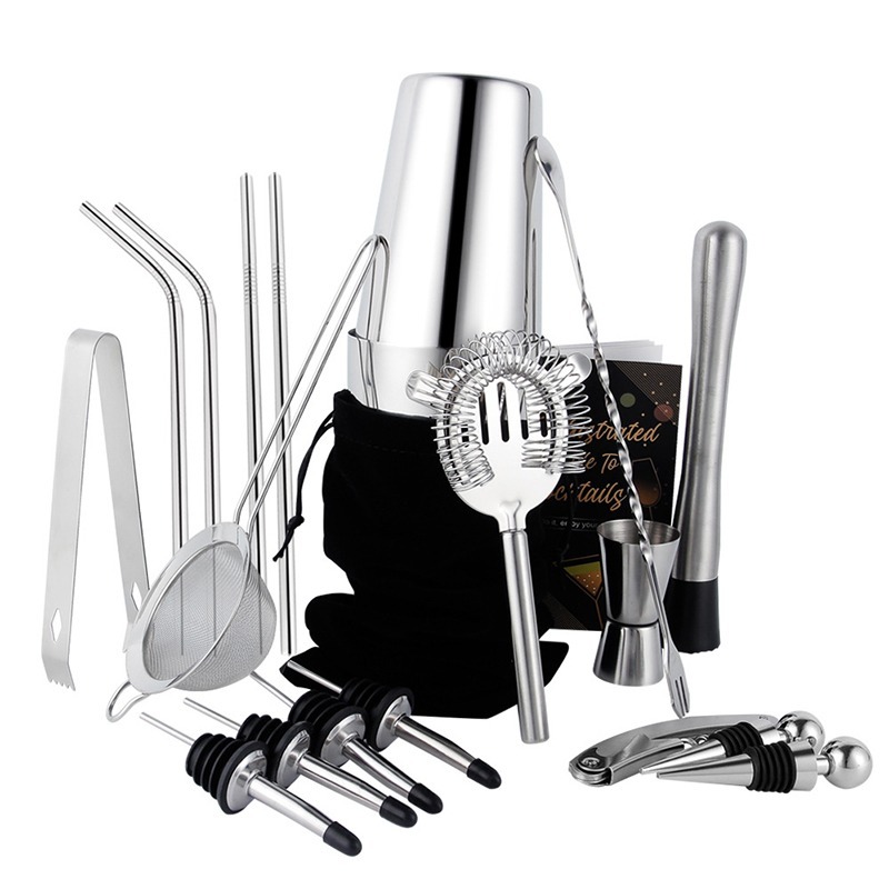 14/20/23/25 Pics Set Metal Bos - Boston Shaker Set ulasan dan harga