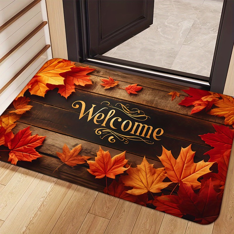 Autumn Maple Leaf Welcome Door - Home Bar Sink ulasan dan harga