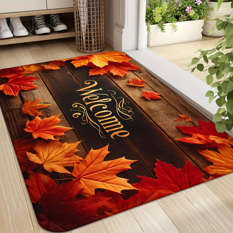 Autumn Maple Leaf Welcome Door - Home Bar Sink ulasan dan harga