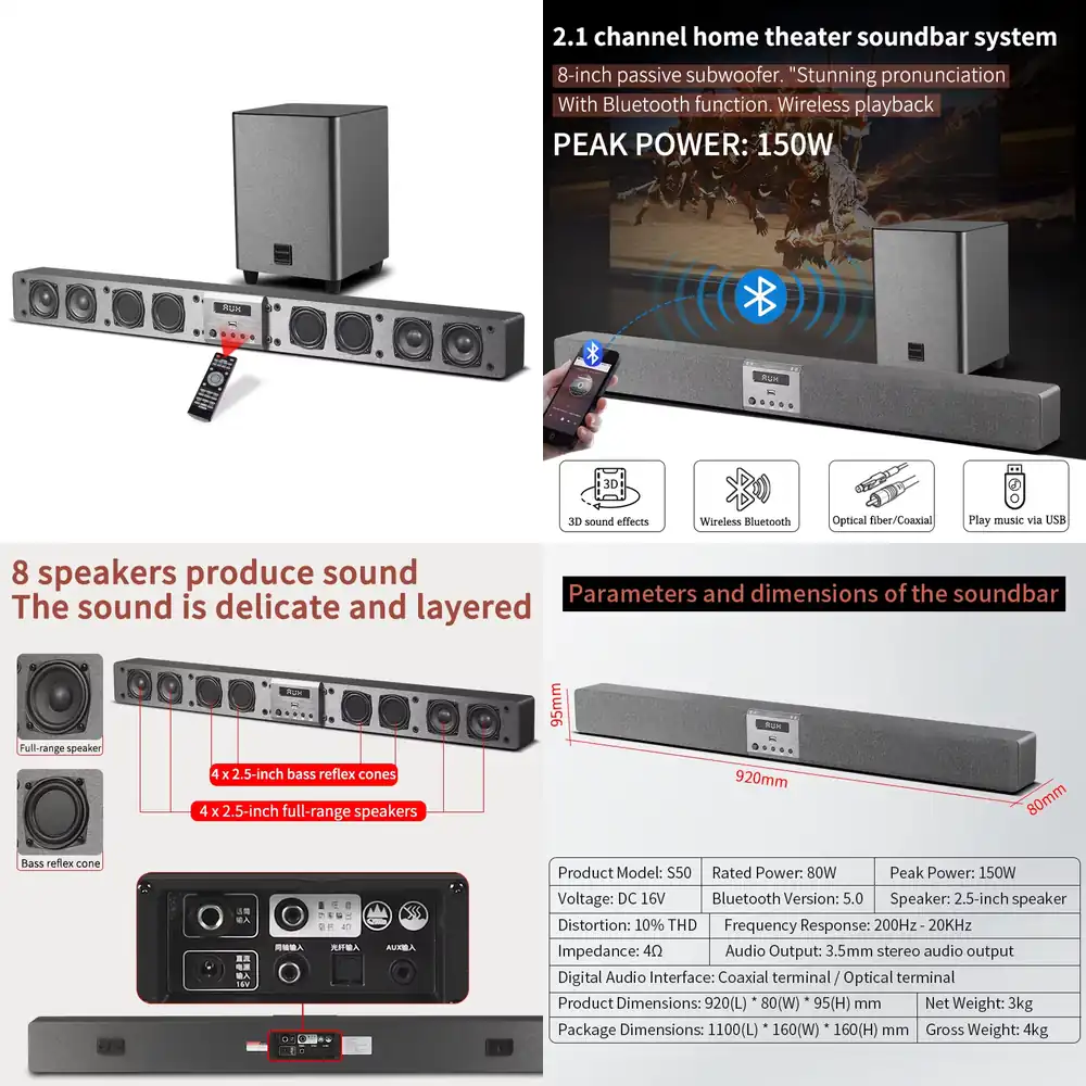 2.1 Channel Home Theater Sound - Home Bar And Theater ulasan dan harga