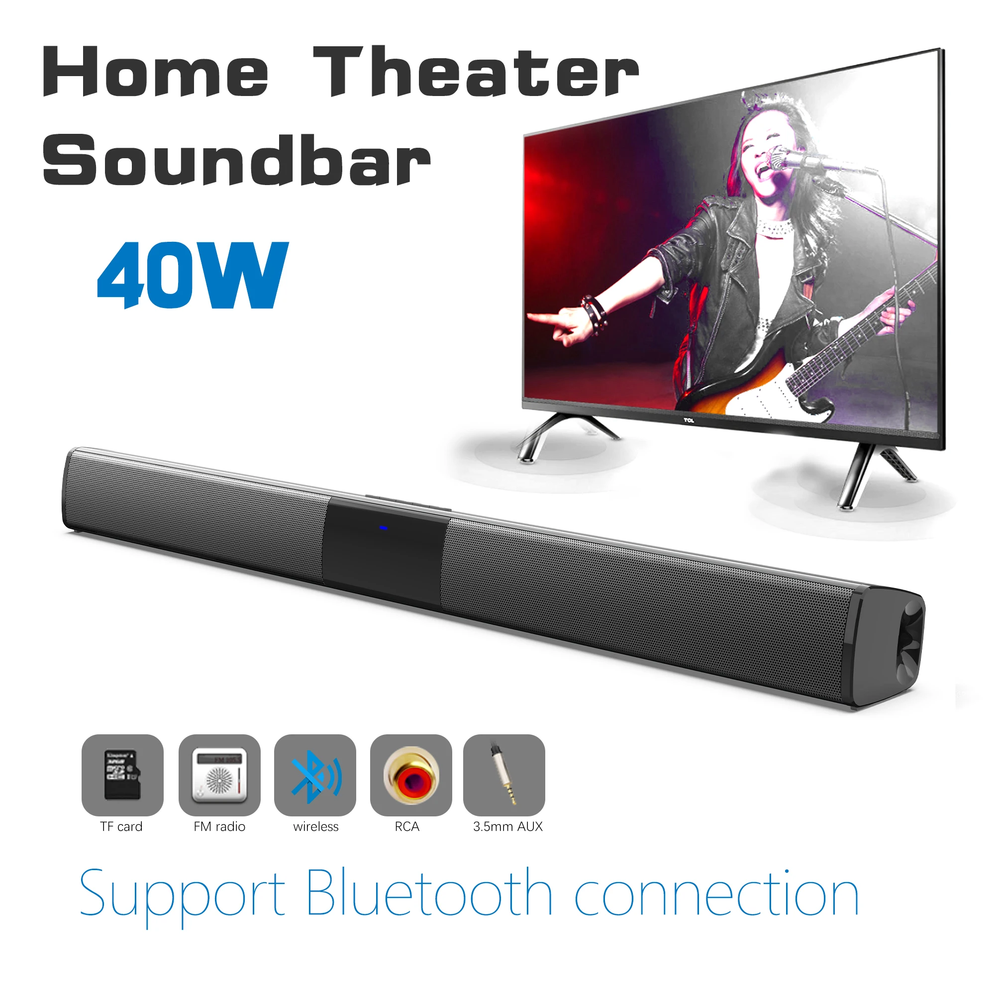 40W High Power Soundbar for TV - Home Bar And Theater ulasan dan harga