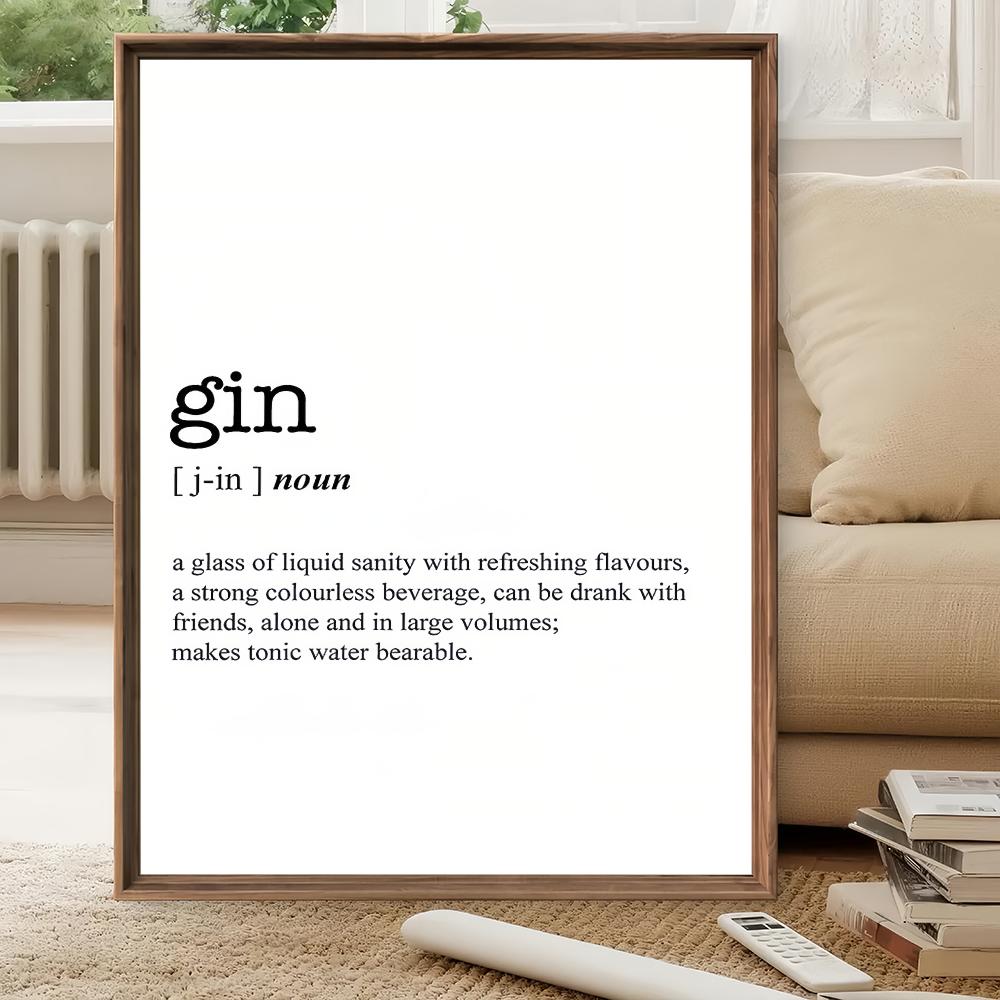 GIN Word Definition HD Wall Ar - Home Bar Word ulasan dan harga