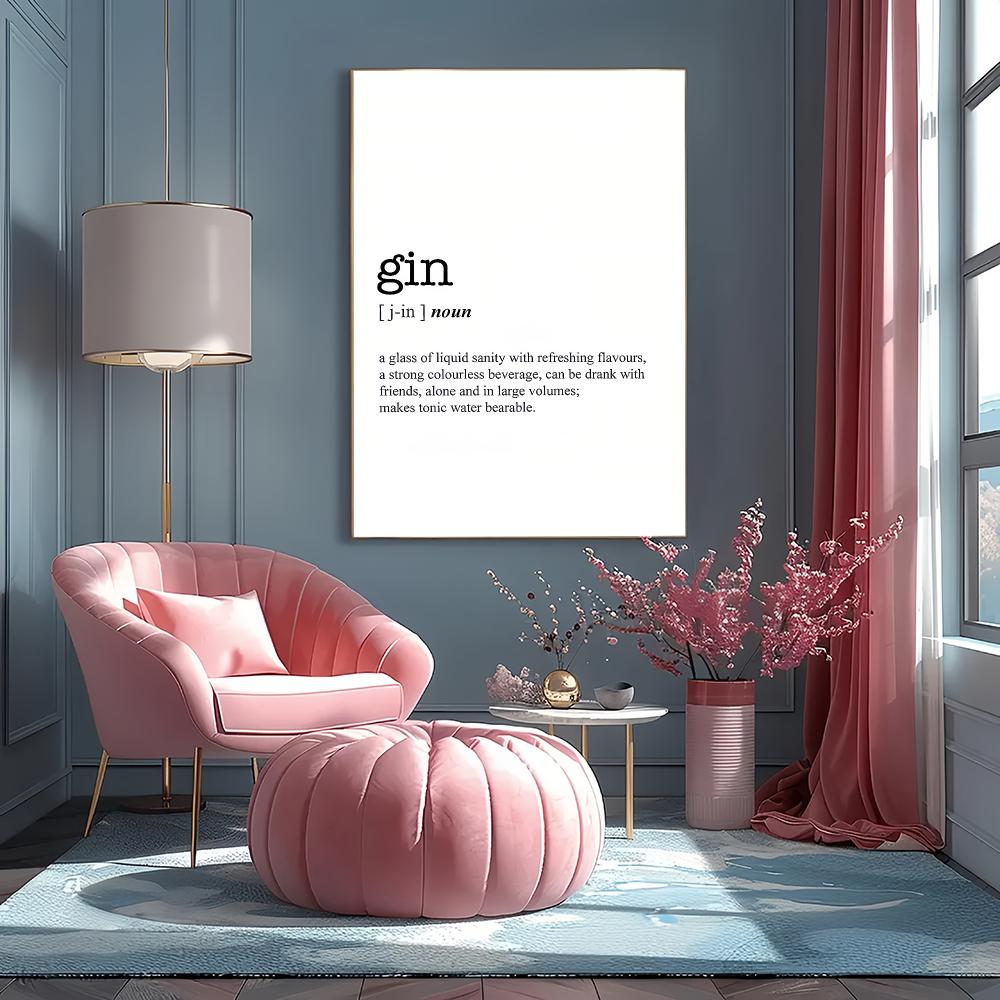 GIN Word Definition HD Wall Ar - Home Bar Word ulasan dan harga