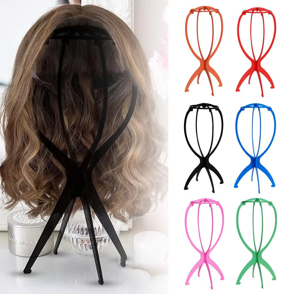 Folding Wig Stand Plastic Port - Home Barbershop ulasan dan harga