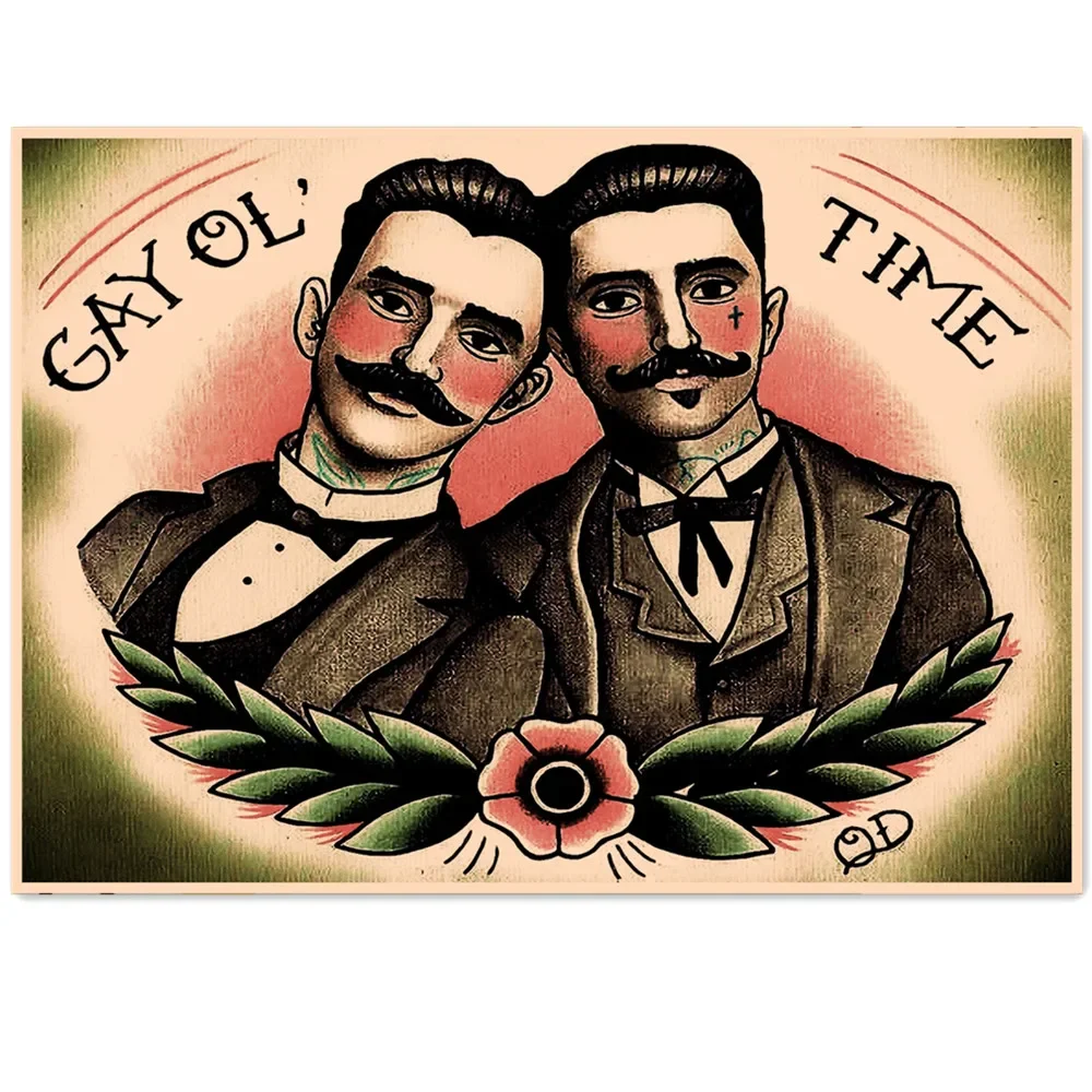 Retro Kraft Paper Print Art Pa - Home Barbershop ulasan dan harga