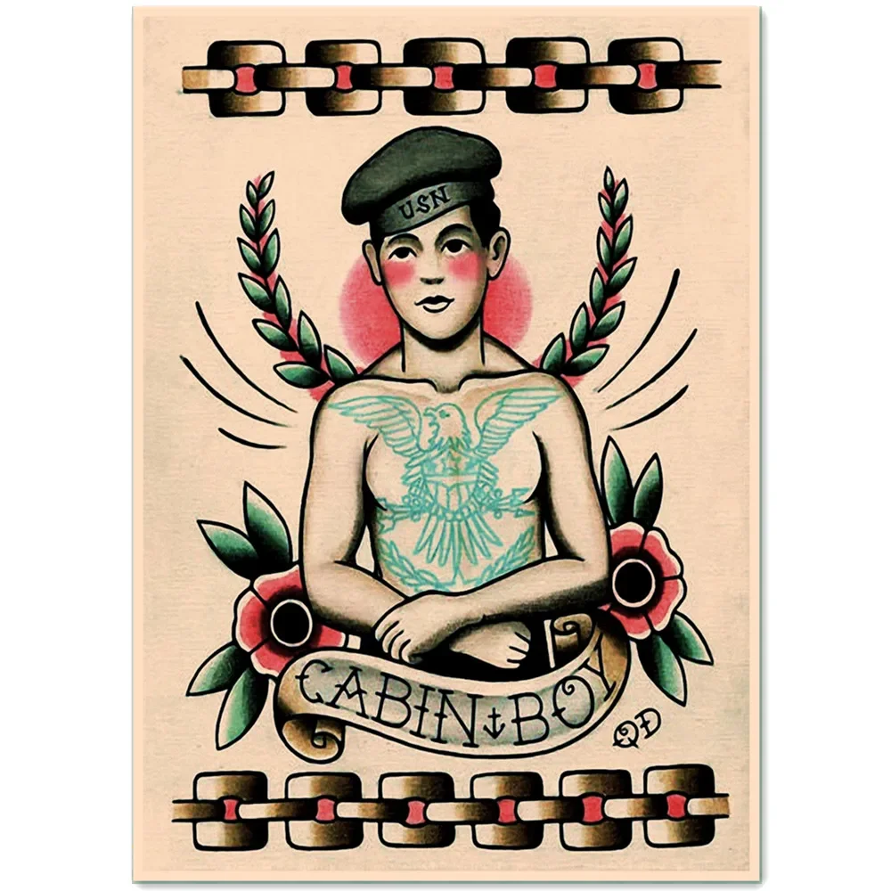 Retro Kraft Paper Print Art Pa - Home Barbershop ulasan dan harga