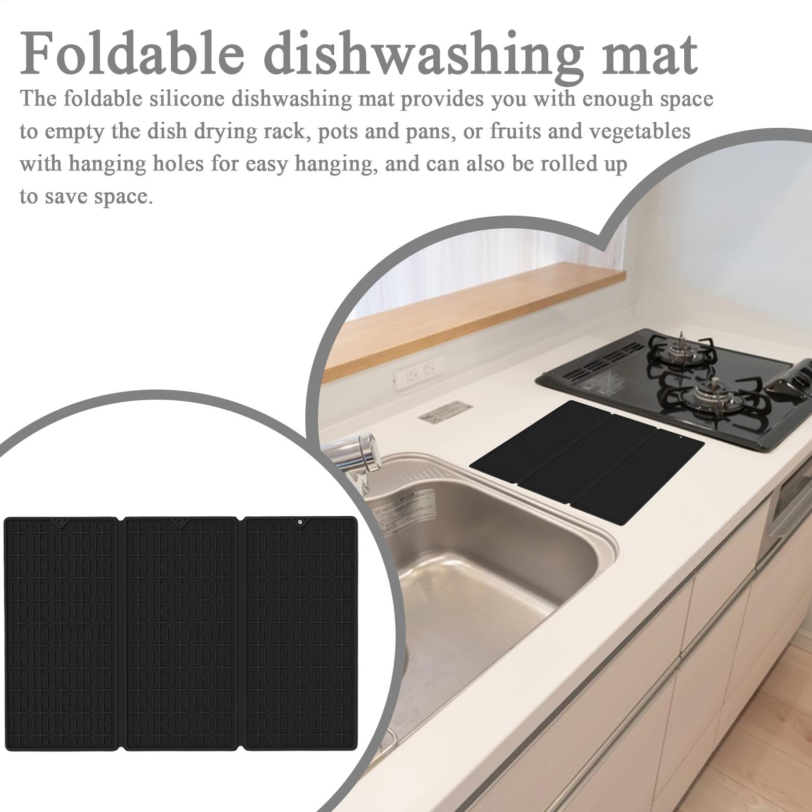 Dish Drainer Mat Silicone Non- - Home Bar Sink ulasan dan harga