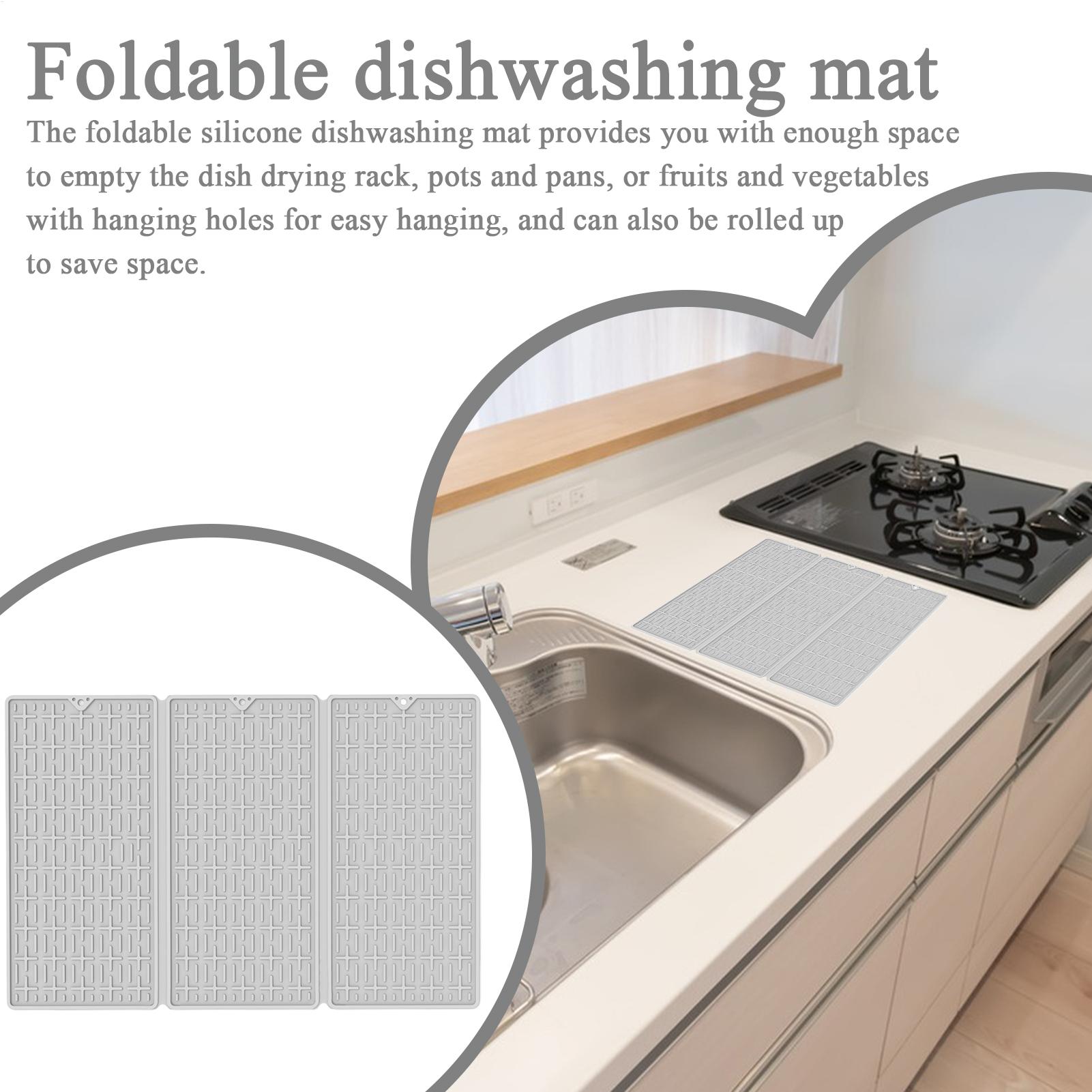 Dish Drainer Mat Silicone Non- - Home Bar Sink ulasan dan harga